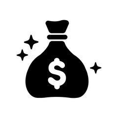 Money bag ( US dollar) vector icon illustration