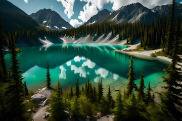 emerald lake by south klondike highway yukon territory canada