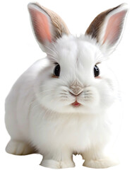 Cute doll-like baby rabbit image generative AI