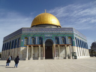 Naklejka premium イスラム教の聖地・岩のドーム エルサレム・イスラエル Dome of the Rock, Jerusalem, Israel