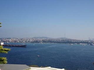 トプカプ宮殿からのボスポラス海峡の景色　Bosphorus, Istanbul, Turkey