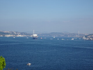 トプカプ宮殿からのボスポラス海峡の景色　Bosphorus, Istanbul, Turkey
