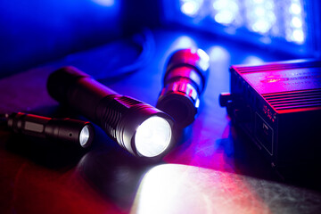 pocket flashlight for EDC - obrazy, fototapety, plakaty