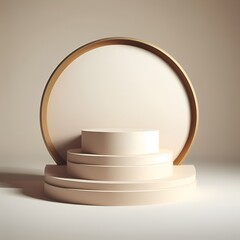 Podium 3d rendered for product display background