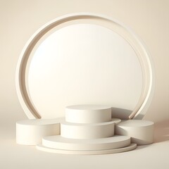 Podium 3d rendered for product display background