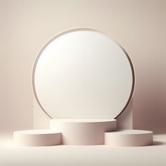 Podium 3d rendered for product display background