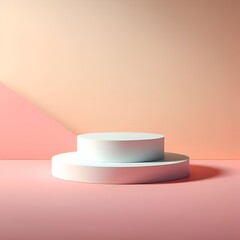 Podium 3d rendered for product display background