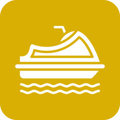 Vector Design Jet Ski Icon Style