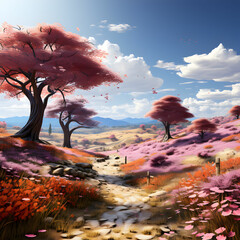 landscape with tree