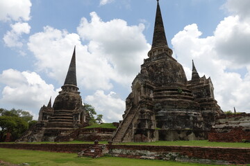 Fototapeta premium ワット プラ シー サンペット アユタヤ・タイ วัดพระศรีสรรเพชญ์ Ayutthaya, Thailand