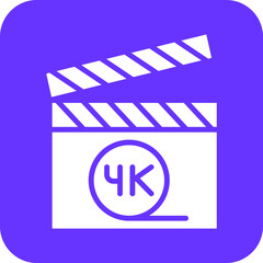 Vector Design 4k Film Icon Style