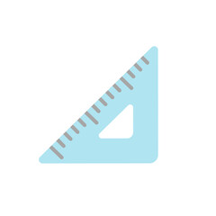 Triangle ruler vector icon illustration