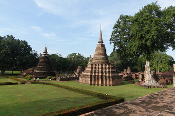 世界遺産のスコータイ歴史公園　スコータイ・タイ　Sukhothai Historical Park, Sukhothai Thailand　อุทยานประวัติศาสตร์สุโขทัย, วัดมหาธาตุ สุโขทัย