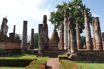世界遺産のスコータイ歴史公園　スコータイ・タイ　Sukhothai Historical Park,...