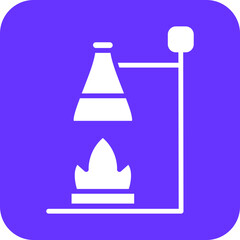 Vector Design Burning Flask Icon Style