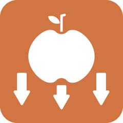 Obraz premium Vector Design Falling Apple Icon Style