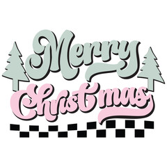 Merry Christmas Retro SVG