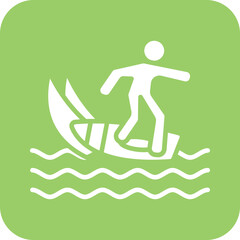 Vector Design Person Surfing Icon Style