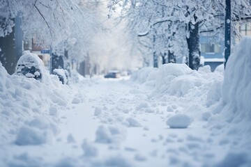 Fototapeta na wymiar landscape with snow covered road