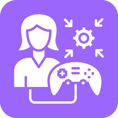 Vector Design Game Modder Female Icon Style