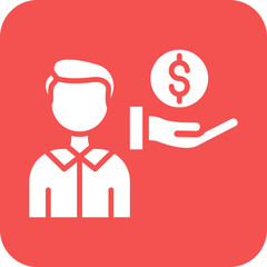 Vector Design Auction Guest Male Icon Style