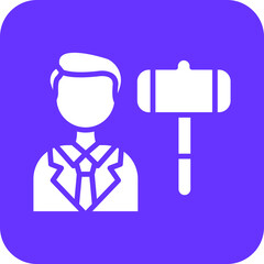 Vector Design Auctioneer Male Icon Style