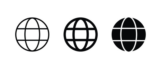 go to web icon set vector, outline icon for web and mobile apps