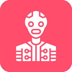 Vector Design Humanoid Robot Icon Style