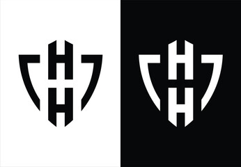 THE SHIELD VECTOR MONOGRAM DESIGN IS IN THE SHAPED LETTER 