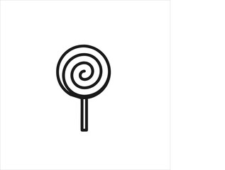 vector image of lollipop candy, white background