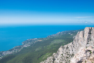 Black Sea landscape from Ai-Petri Mount in Yalta