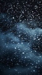 Snow on a dark backdrop. Generative Ai.