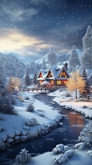 The settlement is in the winter for Christmas. Generative Ai.