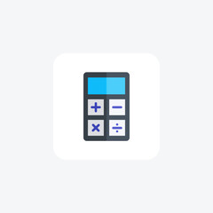 Calculator,Mathematical tool,Scientific instrument,flat color icon, pixel perfect icon