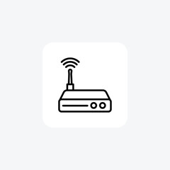Router, Networking device line icon, outline icon, pixel perfect icon