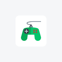 Gamepad Icon, Gaming controller flat color icon, pixel perfect icon