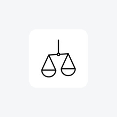 Law Scales, Legal Icons, Justice Symbols line icon, outline icon, pixel perfect icon