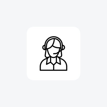 recommend clip art: Helpline, Customer Support, Assistant line icon, outline icon, pixel perfect icon