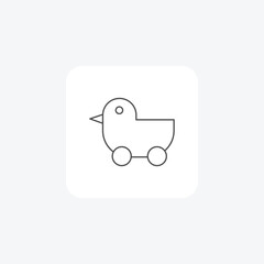 Toys Icon, Toy Collection, thin line icon, grey outline icon, pixel perfect icon