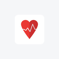 HeartSync Rhythms,CardiacHealth, HeartbeatMonitoring, flat color icon, pixel perfect icon