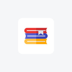 Books, Reading flat color icon, pixel perfect icon