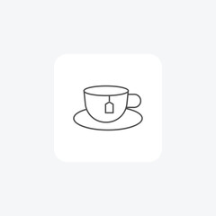 TeaHarmony,TeaCupSymbol, thin line icon, grey outline icon, pixel perfect icon