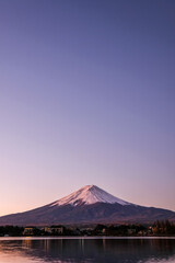 富士山　河口湖　早朝