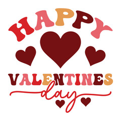 Happy valentines day Retro SVG