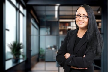 Confident proud professional business female leader