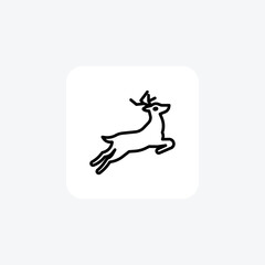 DeerIcon, WildlifeSymbols, ForestMajestyEmblems,line icon, outline icon, pixel perfect icon