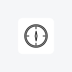 CompassIcon, NavigationSymbols, AdventureEssentialsEmblems,line icon, outline icon, pixel perfect icon