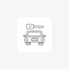 Car, Driving, Automotive, Travel, Road, thin line icon, grey outline icon, pixel perfect icon
