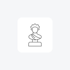 Liberty statue, Freedom, Symbol, New York, thin line icon, grey outline icon, pixel perfect icon