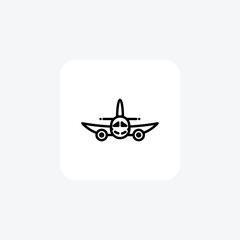 Aeroplane line icon, outline icon, pixel perfect icon
